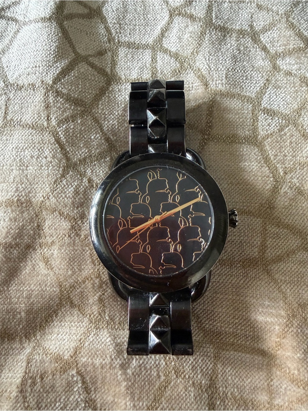 Karl Lagerfeld Black Watch with Gold Accents